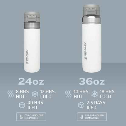 Stanley Quick Flip GO Water Bottle 24 oz - Leakproof & Insulated Stainless Steel | BPA-Free | Azure
