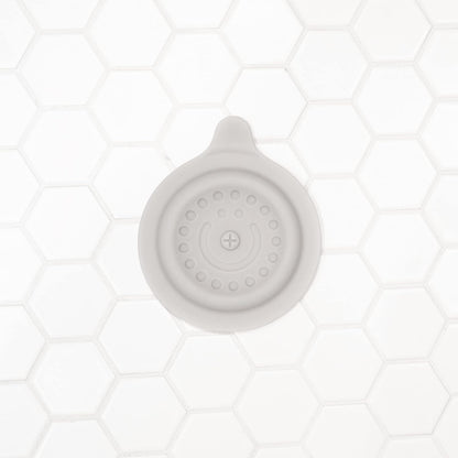 Ubbi Bathtub Drain Cover - Silicone Suction Stopper for Baby Bath Time | Gray Color