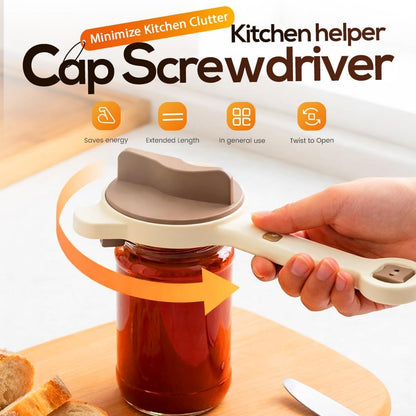Skiennix Adjustable Stainless Steel Jar Opener - Multifunctional Lid Gripper for Weak Hands | Fits 1''-3.5'' Jars