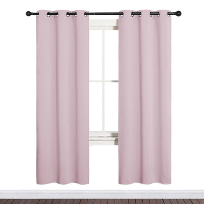 NICETOWN Blackout Curtain Panels for Girls Room, Nursery Essential Thermal Insulated Solid Grommet Top Blackout Drapes (Lavender Pink, 1 Pair, 34 x 72 inches)