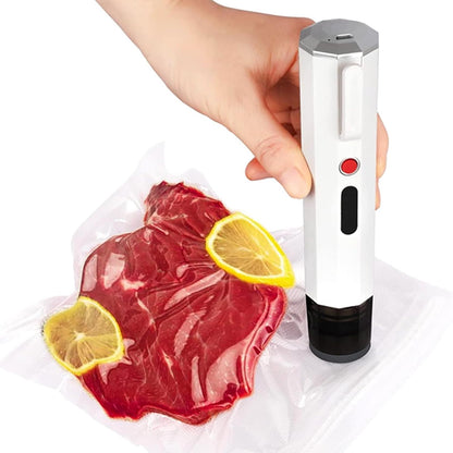 Powerful Handheld Vacuum Sealer - Compact Food Preservation Machine with 30 Reusable Bags