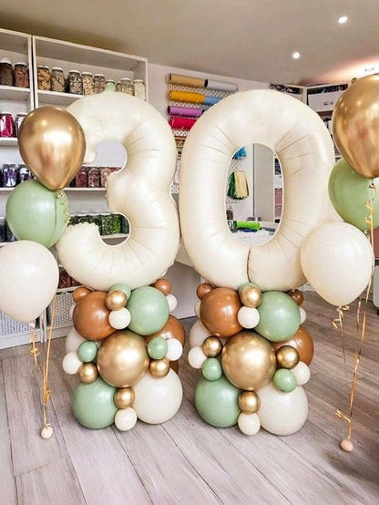 40 Inch Cream White Number 9 Balloon - Perfect for Birthday, Engagement, Wedding & Graduation Celebrations