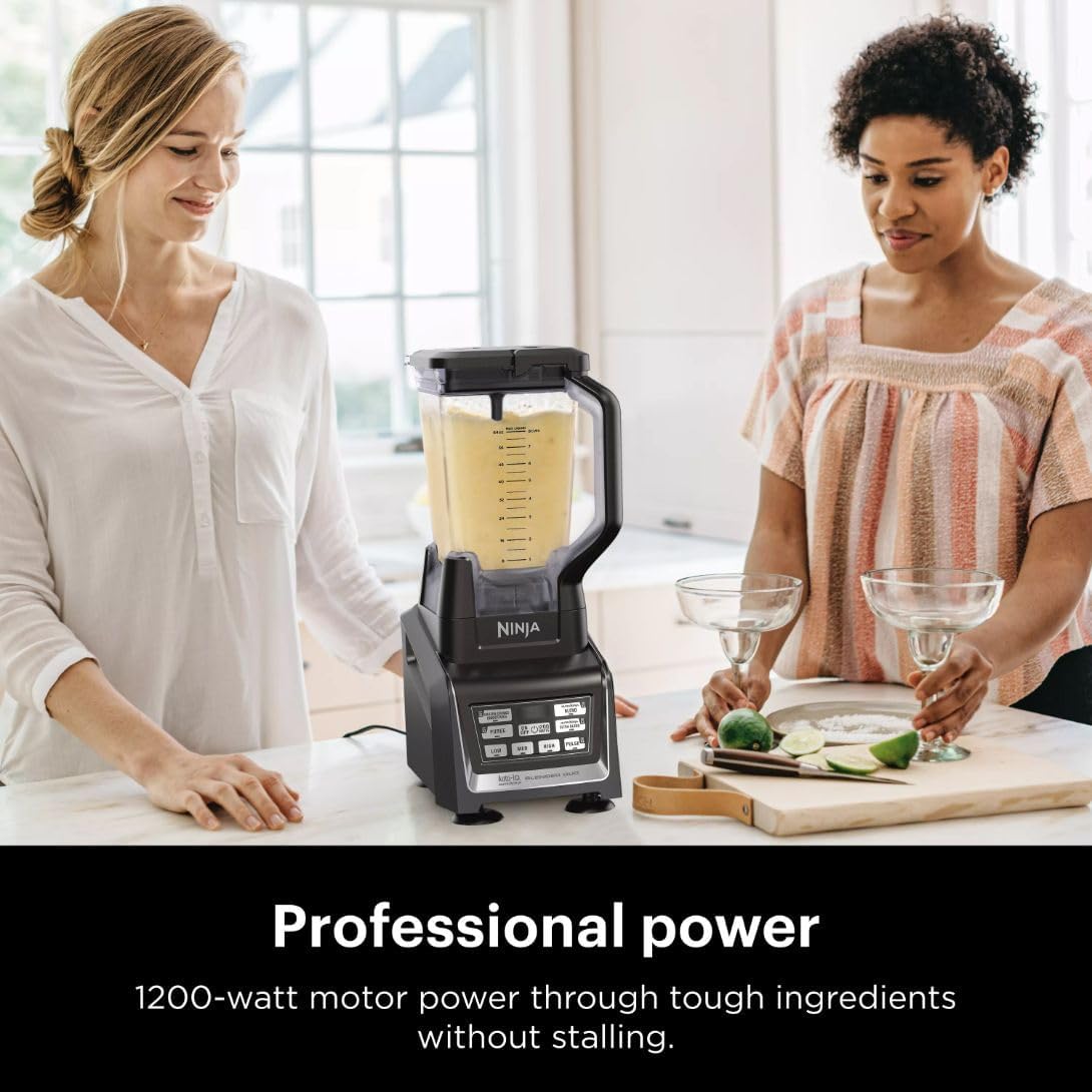 Ninja BL642 Nutri Ninja Blender - 1200W Auto-iQ Base with 72 oz. Pitcher & To-Go Cups | Black