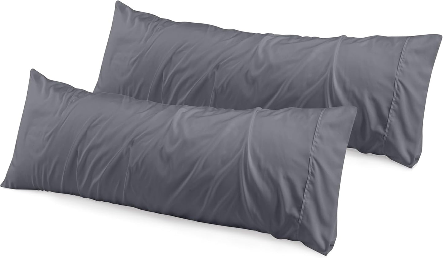 Utopia Bedding Pillow Cases - Soft Brushed Microfiber | Queen Size 2-Pack, Oeko-TEX Certified, 20x30 Inches (Grey)