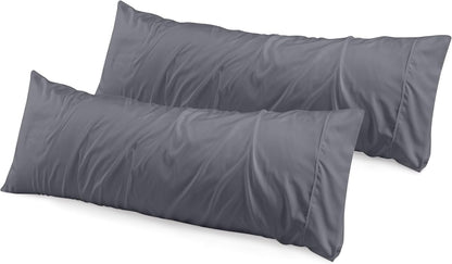 Utopia Bedding Pillow Cases - Soft Brushed Microfiber | Queen Size 2-Pack, Oeko-TEX Certified, 20x30 Inches (Grey)