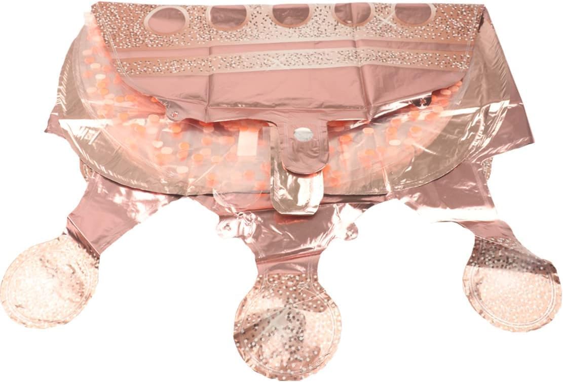 Rose Gold Crown Mylar Balloons - Large Round Pink Balloons Set for Women's Birthday Decorations