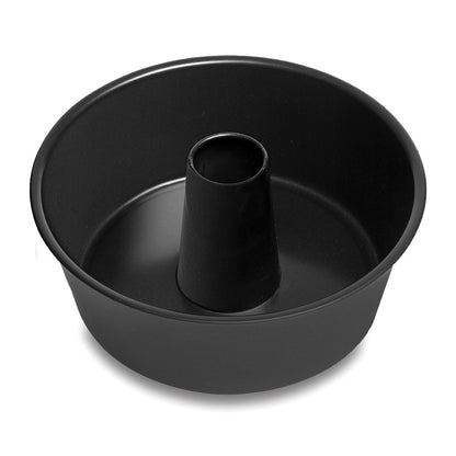 Topenca Supplies Angel Food Pan 10 inch Made of Non-Stick Black Aluminum for Home Kitchen and Catering