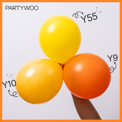 PartyWoo Orange Balloons - 100pcs 5-Inch Latex Helium Balloons for Birthday & Baby Showers