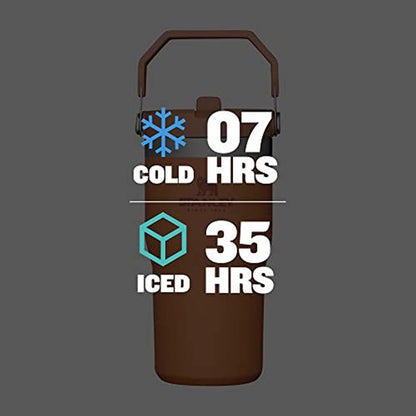 Stanley IceFlow Stainless Steel Tumbler - Vacuum Insulated Water Bottle for Home, Office or Car Reusable Cup with Straw Leak Resistant Flip Cold for 12 Hours or Iced for 2 Days, Ochre, 20 OZ / 0.59 L