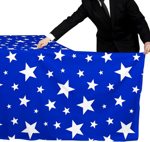 American Flag Party Decorations Set by [Brand Name] - Patriotic Theme Kit for 4th of July & Election Day, Includes 2 Disposable Plastic Tablecloths