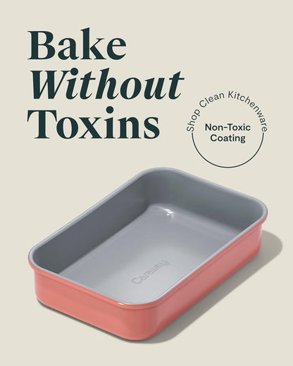 Caraway Nonstick Baking Pan - 9” x 6.5” Deep Ceramic Casserole Dish - Non-Toxic, PTFE & PFOA Free - Perracotta