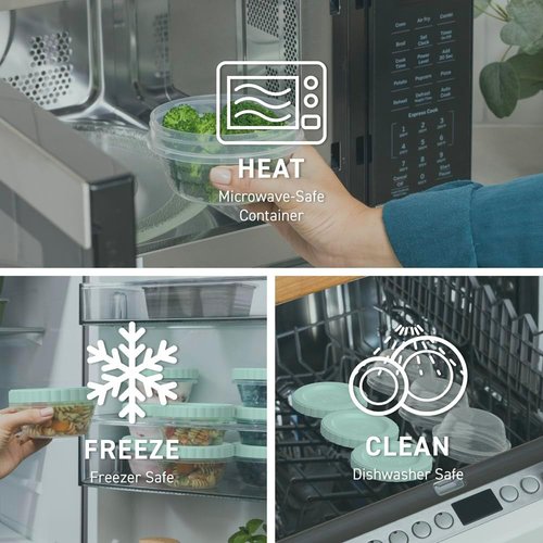 Bentgo Prep - 20-Piece Leak-Proof Deli Containers Set | 8 fl oz, Reusable, BPA-Free, Microwave & Dishwasher Safe (Honeydew)