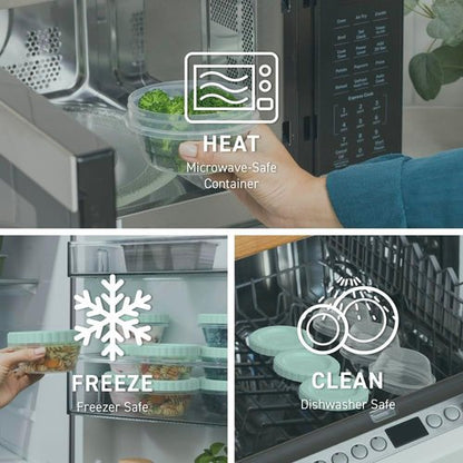 Bentgo Prep - 20-Piece Leak-Proof Deli Containers Set | 8 fl oz, Reusable, BPA-Free, Microwave & Dishwasher Safe (Honeydew)