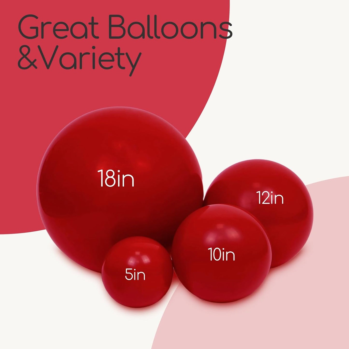 Skiennix Dark Red Balloon Arch Kit - 122pcs in Various Sizes for Wedding, Bridal Shower & Birthday Decor