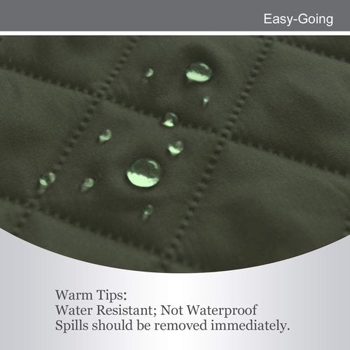 Easy-Going Recliner Sofa Slipcover Reversible Sofa Cover Water Resistant Couch Cover Furniture Protector with Elastic Straps for Pets Kids Children Dog Cat (Recliner, Army Green/Beige)