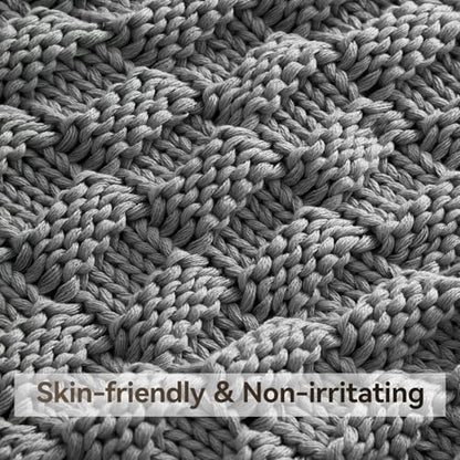 Weighted Blanket for Adults 36x48 Inches 5lbs No Beads Knitted Comfort Light Grey