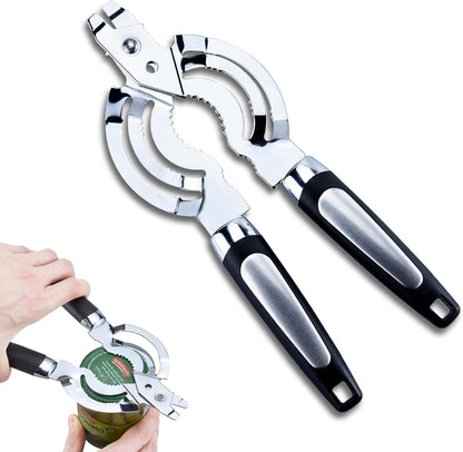 Skiennix Multi Jar Opener - Stainless Steel Lid Tool for Seniors with Arthritis | Easy Grip Design