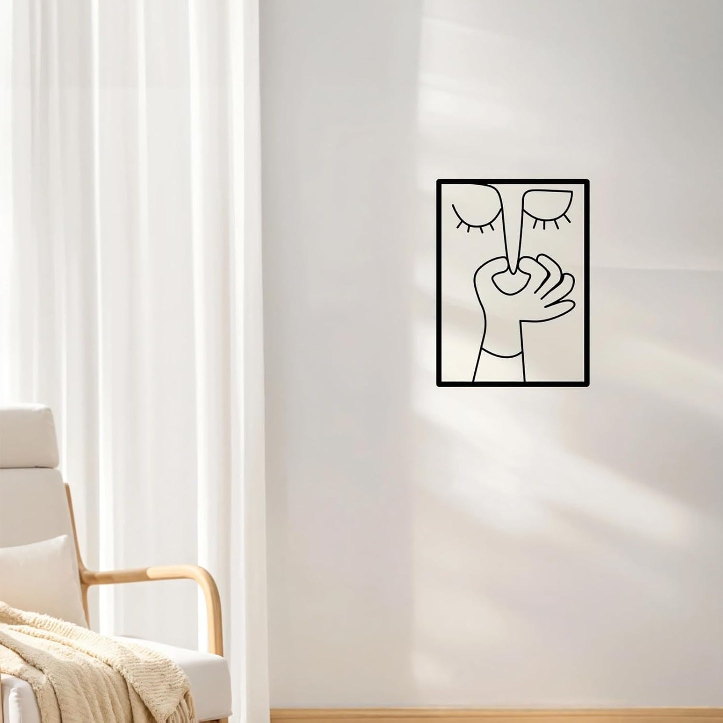 BOBOAR Bathroom Sign Decor - Modern Funny Black & White Wall Art for Restroom | Stylish Prints