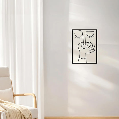 BOBOAR Bathroom Sign Decor - Modern Funny Black & White Wall Art for Restroom | Stylish Prints