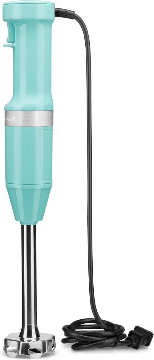 KitchenAid Hand Blender - Variable Speed with Accessories | Aqua Sky Color, KHBV83AQ