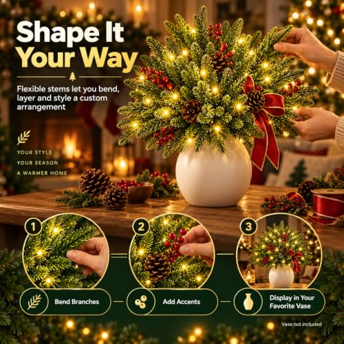 Twinkling Enchanted Evergreen Pine Tree with Lights - Pine 10