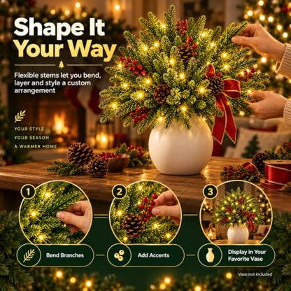 Twinkling Enchanted Evergreen Pine Tree with Lights - Pine 10