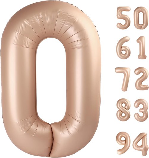 Light Brown Number Balloon - 40 Inch Tan 0 Balloon | Khaki Birthday Decorations for All Ages
