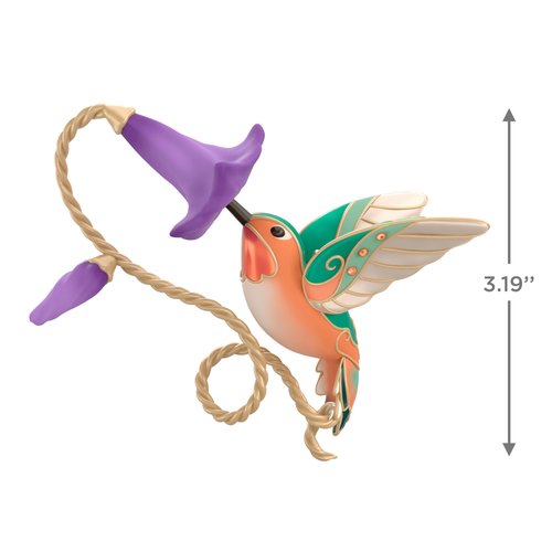 Hallmark Keepsake Christmas Ornament 2024, The Beauty of Birds Allen's Hummingbird Special Edition, Metal, Gifts for Nature Lovers