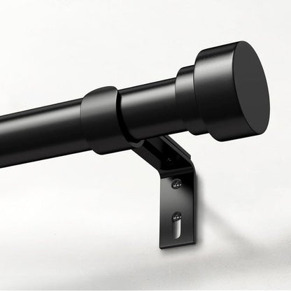 IFELS Heavy Duty Curtain Rods - Adjustable 66 to 120 Inch Black Drapery Rods with Modern Design & Easy Installation