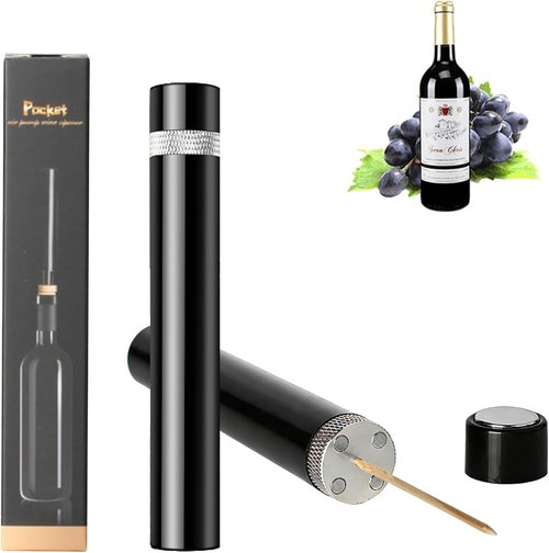Aeropop Wine Opener, Aero Pop Wines Openers, Needle Type Wines Bottle Openers, Portable Air Pressure Wine Opener, for Home, Restaurant, Party (1, Silver)