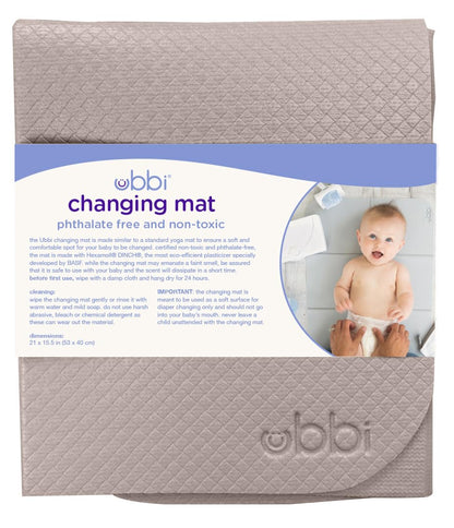 Ubbi On-The-Go Diaper Changing Mat - Soft, Portable & Easy to Clean Baby Accessory | Taupe