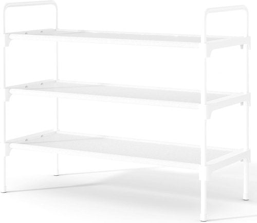 Kitsure Shoe Rack - Sturdy Space-Saving Organizer for Closet & Entryway | 27.6" x 11.8" x 22.6", White