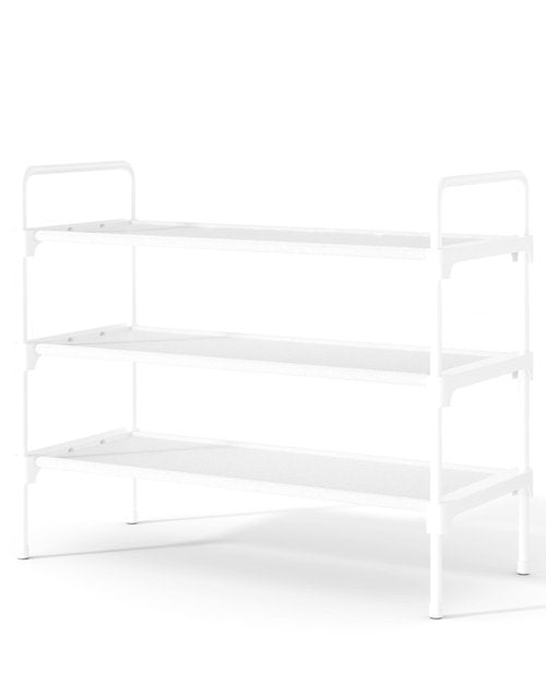 Kitsure Shoe Rack for Closet, Sturdy and Long-Lasting Shoe Shelf, Shoe Rack for Entryway, Personalized DIY Shoe Organizer, Shoe Rack Organizer for Space-Saving, 27.6" x 11.8" x 22.6", White