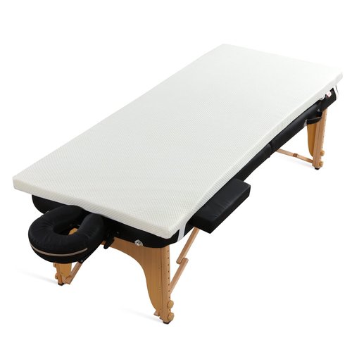 HOMBYS Memory Foam Massage Bed Mattress Topper with Removable Cover, Massage Table Mattress Topper with Elastic Bands, Non-Slip Lash Bed Cushion Only (Bed Not Included) 73"x24"x3"