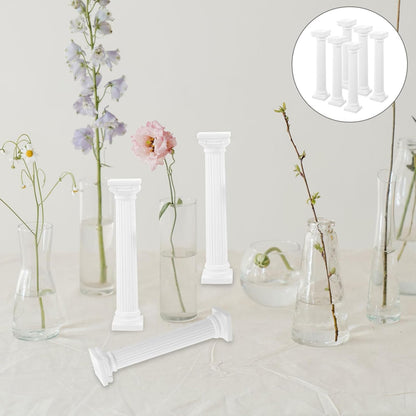 Roman Column Decorating Set - White Mini Columns for Home Décor & Photography Props | Nordic Classic Design