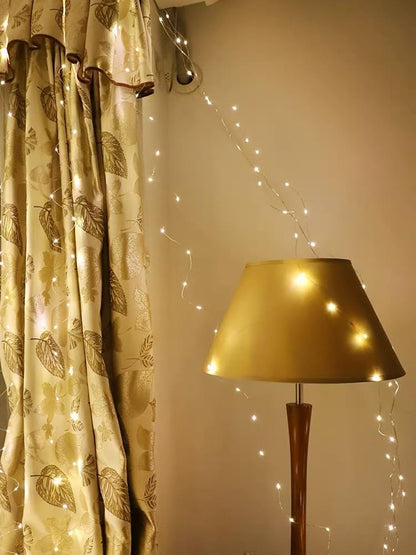 Skiennix 300 LED Curtain Lights - 3M x 3M Fairy String Lights for Parties & Weddings | USB Plug, 8 Modes, Warm White