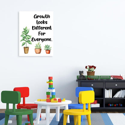 Skiennix Inspirational Quotes Wall Decor - Mental Health Canvas Art for Classroom & Therapy Offices