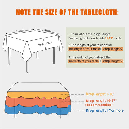 Skiennix Rectangle Tablecloth - 71x55 Inches Faux Linen, Wrinkle-Free & Waterproof in Taupe Brown