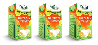 Salada Decaffeinated Green Tea Citrus Medley - 20 Tea Bags (Pack of 3) - 60 Bags Total