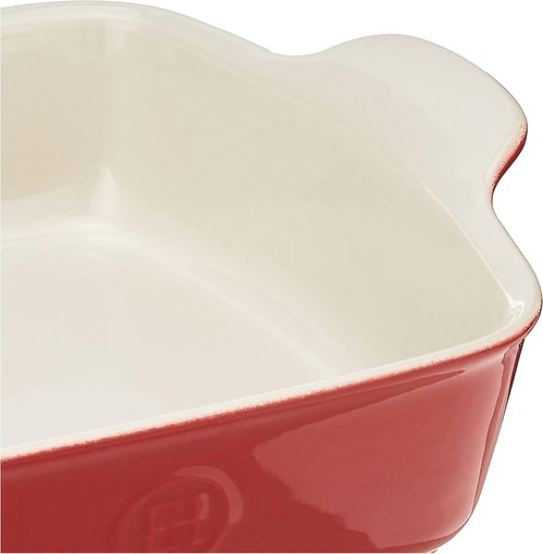 Emile Henry Square Baking Dish - 8 x 8 Inch | 2 Qt Capacity in Classic Red - Made in France