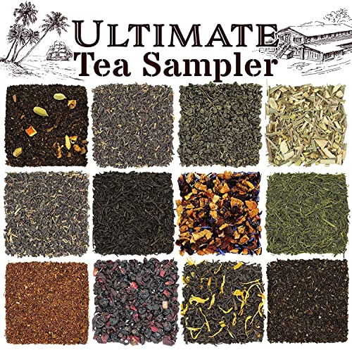 Solstice Loose Leaf Tea Ultimate Sampler Feat. 12 Teas; Approx 180+ Servings