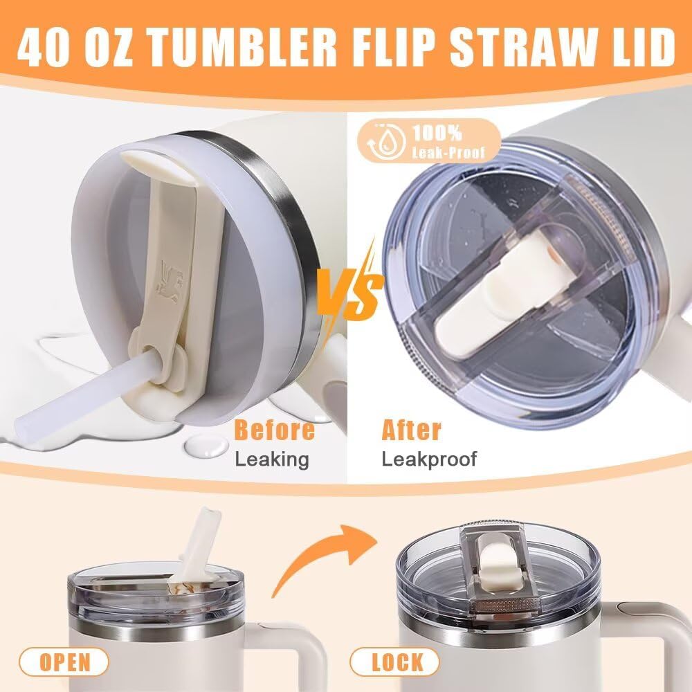 Stanley Quencher ProTour Tumbler Replacement Lid - Leak Proof Detachable Flip Straw | 30 oz, No Spill