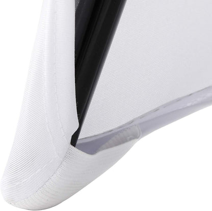 Peomeise Stretch Spandex Folding Chair Covers - Elegant White for Weddings & Events | 12-Pack