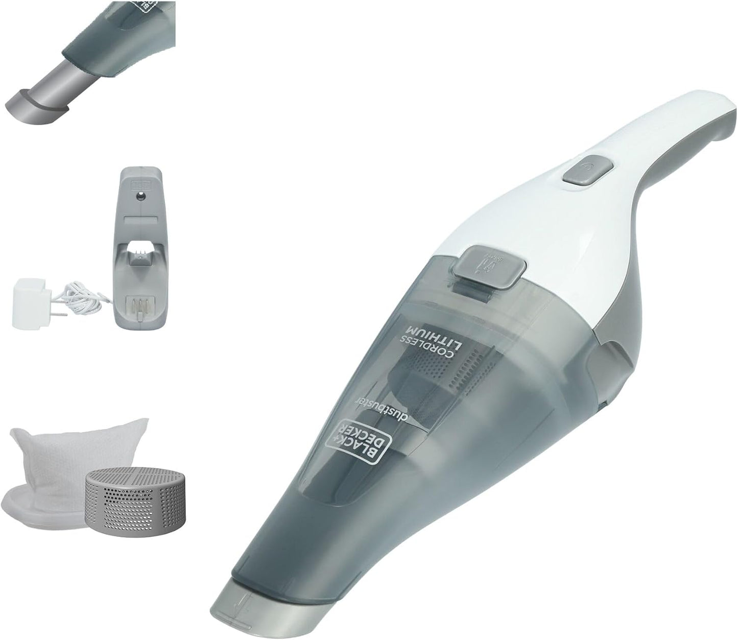 BLACK+DECKER Cordless Handheld Vacuum - Powerful Portable Car Vacuum with Strong Suction | QuickClean, Rechargeable