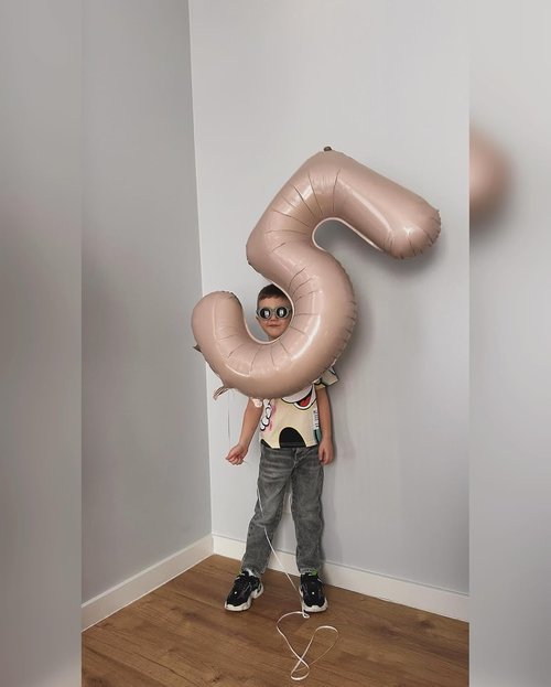Light Brown 5 Balloon | 40-Inch Tan Number Balloon for 5th Birthday Decorations