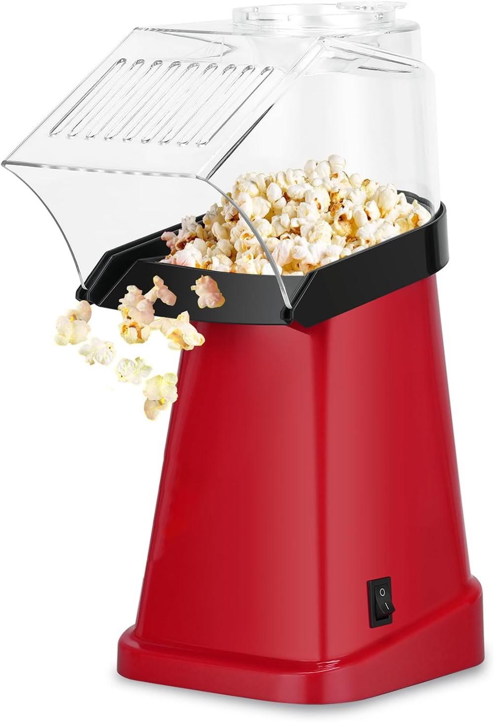 Skiennix Hot Air Popcorn Popper - Fast 1200W Machine with Bowl & Butter Tray for Kids Parties