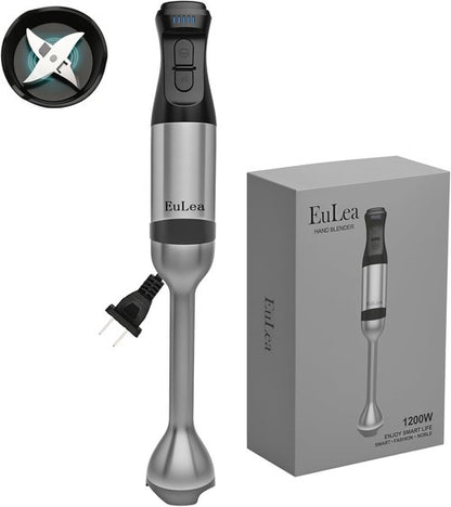 Immersion Hand Blender by 2026 - 1200W Power, 5-Speed Settings, Stainless Steel Blades | Gift Boxed for Soup & Mayonnaise