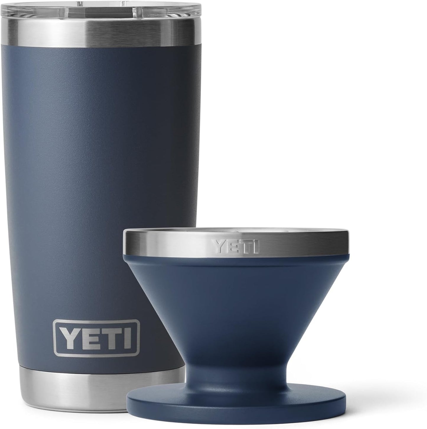 YETI Rambler 20 oz Tumbler - Stainless Steel, Vacuum Insulated with MagSlider Lid - Navy Color