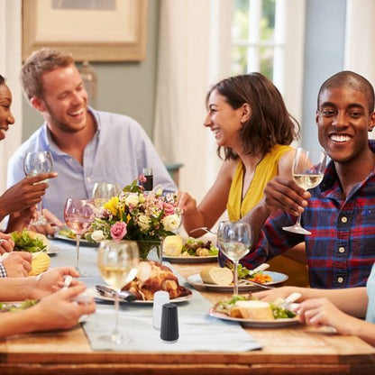 Disposable Salt and Pepper Shakers by Global Basics - Plastic Shaker Sets for Parties, Restaurants, Picnics, Cookouts - Prefilled Salt and Pepper Shakers with 4oz. Salt, 1.5oz. Pepper - 12-Pack