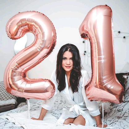 Rose Gold 40-Inch Number 11 Balloon - Perfect Birthday Party Decoration for Girls & Boys